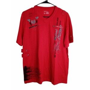 Vertical Sports Men's V Neck Large Light Weight Cotton Short Sleeve T-Shirt